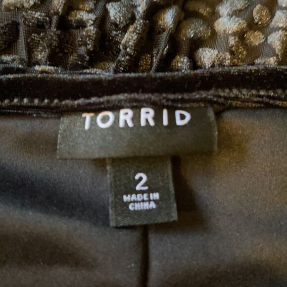 Torrid Velvet Burnout Leopard Peplum Tank Top 2/2X - Picture 13 of 15